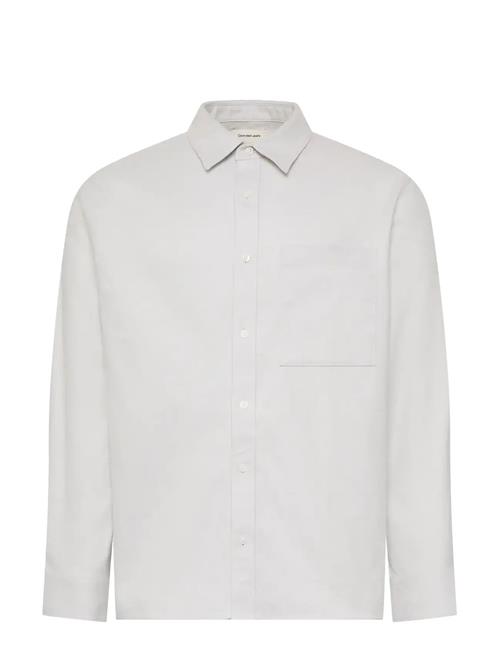 Calvin Klein Jeans | Ls Melange Flannel  Easy Shirt | L