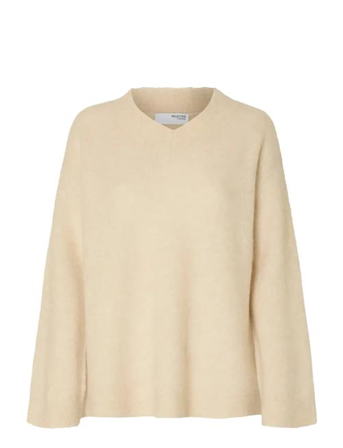 Selected | Slfsia Ras Ls Knit Long V-Neck Noos | XXL