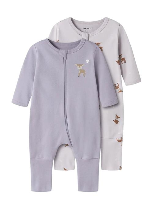 name it | Nbfnightsuit 2P Zip Ff Lilac Deer Noos | 50