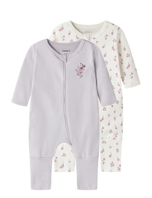 name it | Nbfnightsuit 2P Zip Ff Flower Noos | 62
