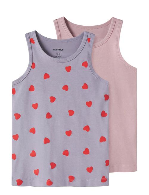 name it | Nmftank Top 2P Lavender Hearts Noos | 122-128