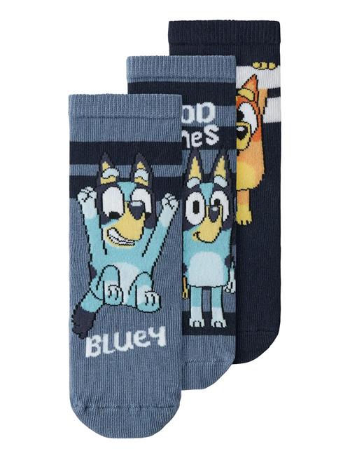 name it | Nmmjustin Bluey 3P Sock Sky | 28-30