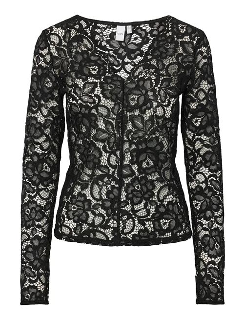 YAS | Yaslacey Ls V-Neck Lace Top S. Noos | XS