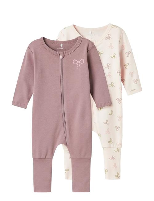 name it | Nbfnightsuit 2P Zip Ff Pink Bow Noos | 98