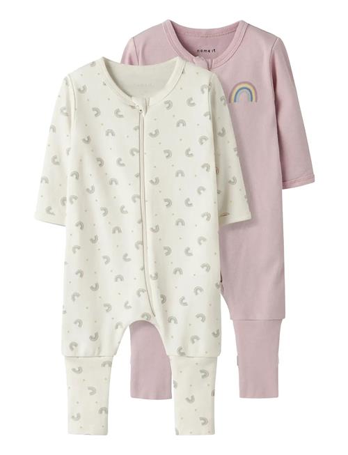name it | Nbfnightsuit 2P Zip Ff Jet Rainbow Noos | 74