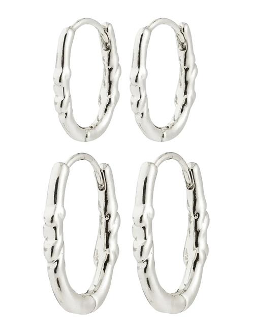 Pilgrim | Sense Hoop Earrings, 2-In-1 Set, Silver-Plated | ONE SIZE