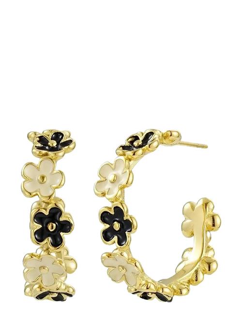 Bud to rose | Calista Hoop Ivory/Black/Gold | ONE SIZE