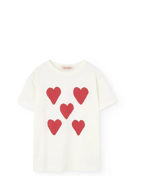 THE ANIMALS OBSERVATORY | Hearts White Rooster T-Shirt | 8 Y
