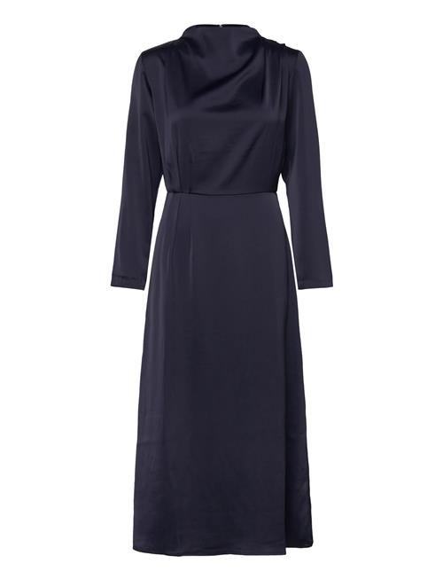 Bubbleroom | Satin High Collar Midi Dress | XS