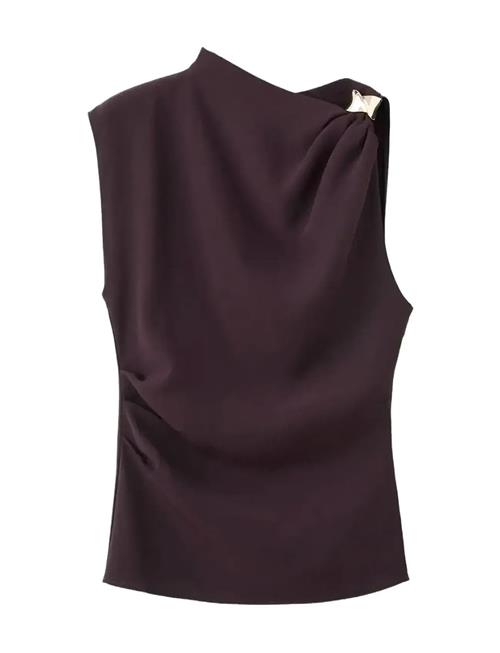 Mango | Asymmetrical Blouse With Metallic Detail | XS