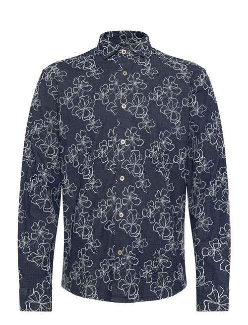 Lindbergh | Washed Denim Shirt W. Embroidery L | L