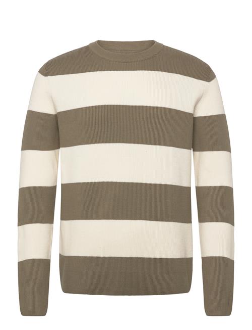 Lindbergh | Rib Knitted Block Stripe O-Neck Kni | XL
