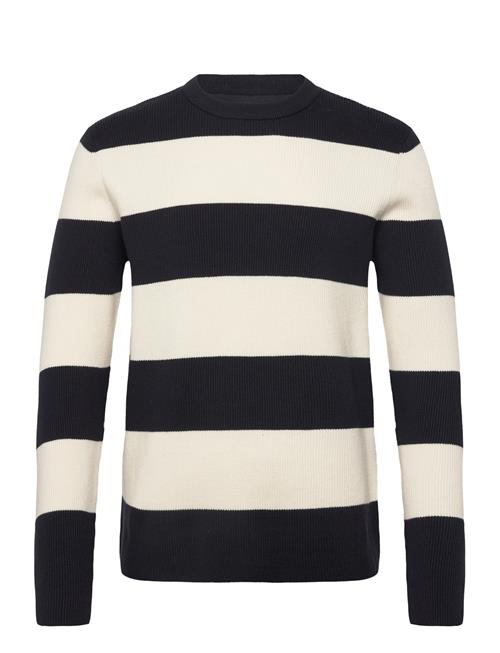 Lindbergh | Rib Knitted Block Stripe O-Neck Kni | L