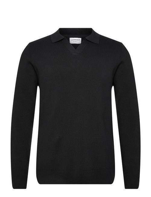 Lindbergh | Rib Knitted L/S V-Neck Polo | S