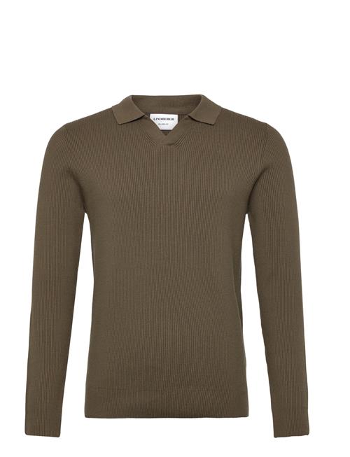Lindbergh | Rib Knitted L/S V-Neck Polo | L