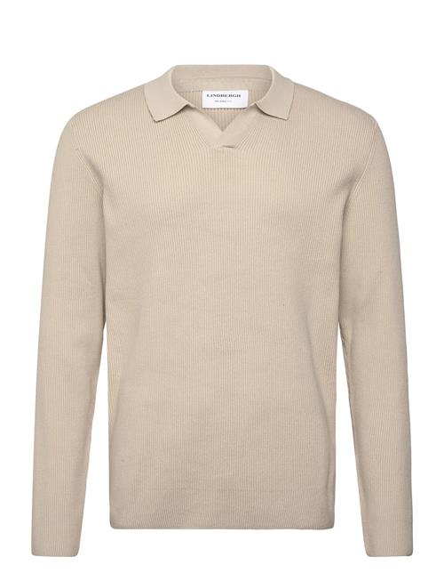 Lindbergh | Rib Knitted L/S V-Neck Polo | XL