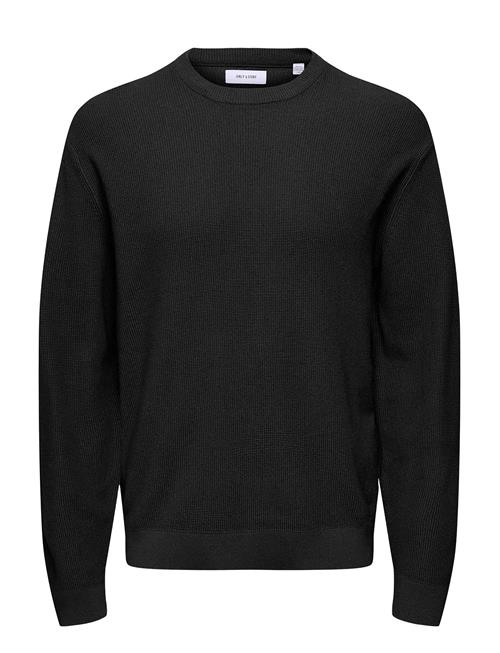 ONLY & SONS | Onstony Ds 12 Ls Waffle Crew Knit Noos | S
