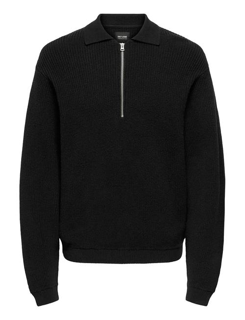 ONLY & SONS | Onskaiser Rlx Ls 1/2 Zip Polo Knit Noos | XL