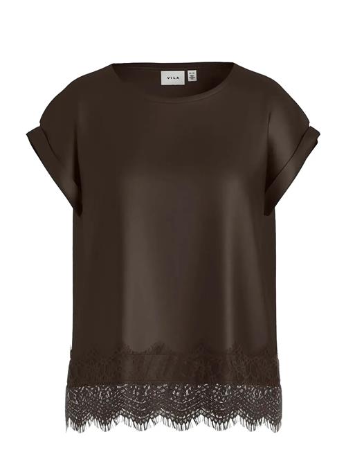 Vila | Viellette S/S Full Satin Lace Top - Noos | 34