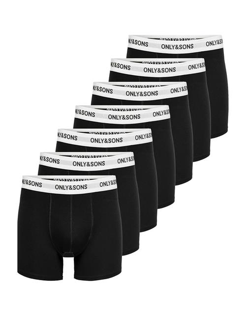 ONLY & SONS | Onsfitz Solid Black Boxer 7-Pack | XXL