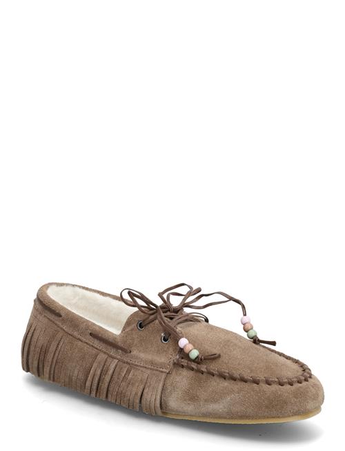 Mango | Shearling Leather Moccasins | 35