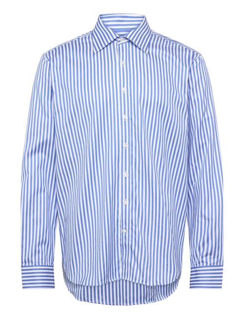 Oscar Jacobson | Reg Fit Turn Down Twill Stripe | 42