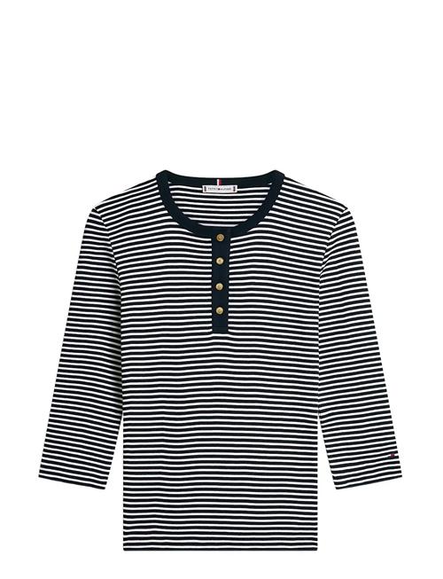 Tommy Hilfiger | Gold Button Slim Henley 3/4 | M