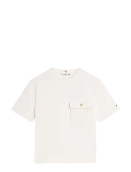 Tommy Hilfiger | Gold Button Long Ss Tee | M