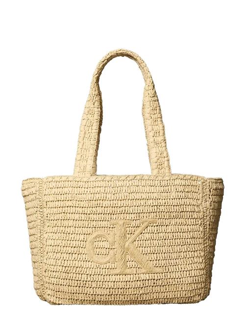 Calvin Klein | Bold Ck Raffia Medium Tote | ONE SIZE