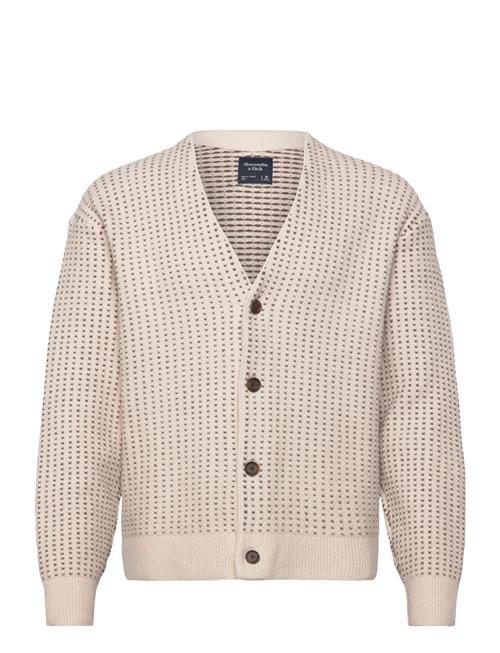 Abercrombie & Fitch | Cream Birdseye Cropped Vintage Cardigan | M