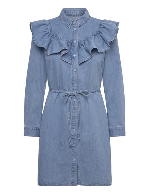 ONLY | Onlindigo Ls Frill Dnm Dress Cs | L