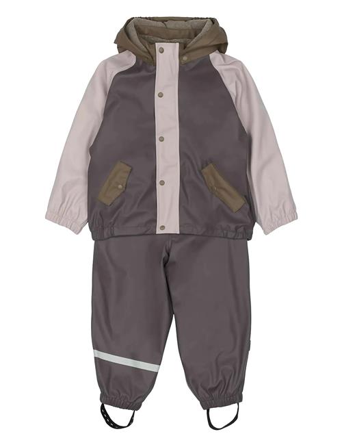 mikk-line | Pu Rain Set + Fleece/Susp. 104 | 92