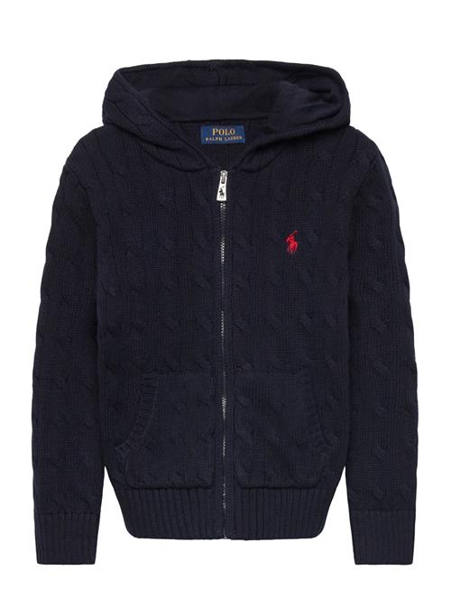 Ralph Lauren Kids | Cable Cotton Hooded Full-Zip Sweater | 117-123