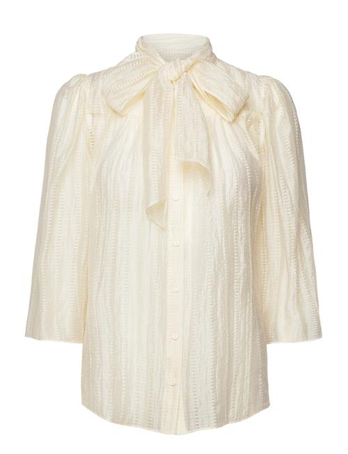 Stella Nova | Pointelle High-Neck Bow Blouse | 38