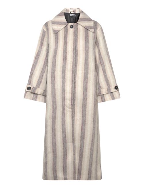Laagam | Portobello Ecru Striped Long Coat | M