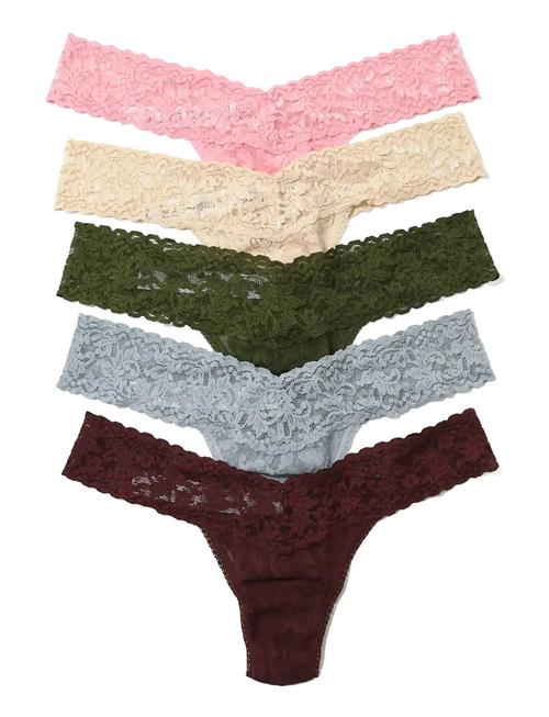 Hanky Panky | Hanky Panky Signature Lace, Low Rise Thong, 5 Pack Boxed | ONE SIZE