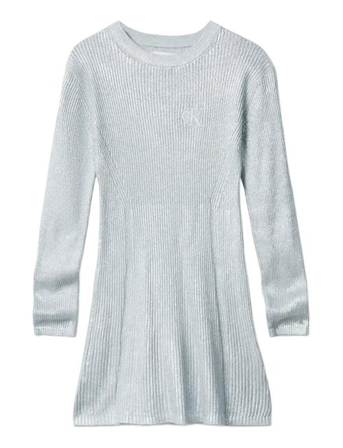 Calvin Klein | Silver Coated Ls Sweater Dress | 152