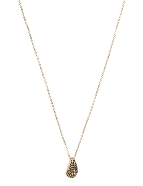 Bud to rose | Drop Crystal Necklace Black/Silver | ONE SIZE