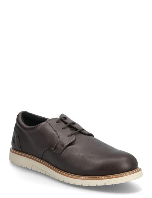 Hush Puppies | Men's Jenson Oxford  - Dark Brown Leather | 42