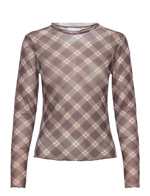 Vila | Vininna New L/S Check Mesh Top | M