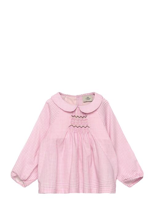 Copenhagen Colors | Houndstooth Blouse W. Handmade Emb. Smock | 128