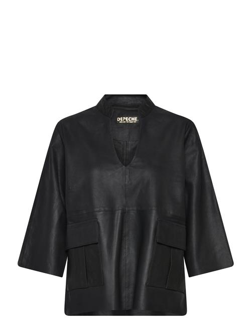 DEPECHE | Kyledep Leather Top | 34