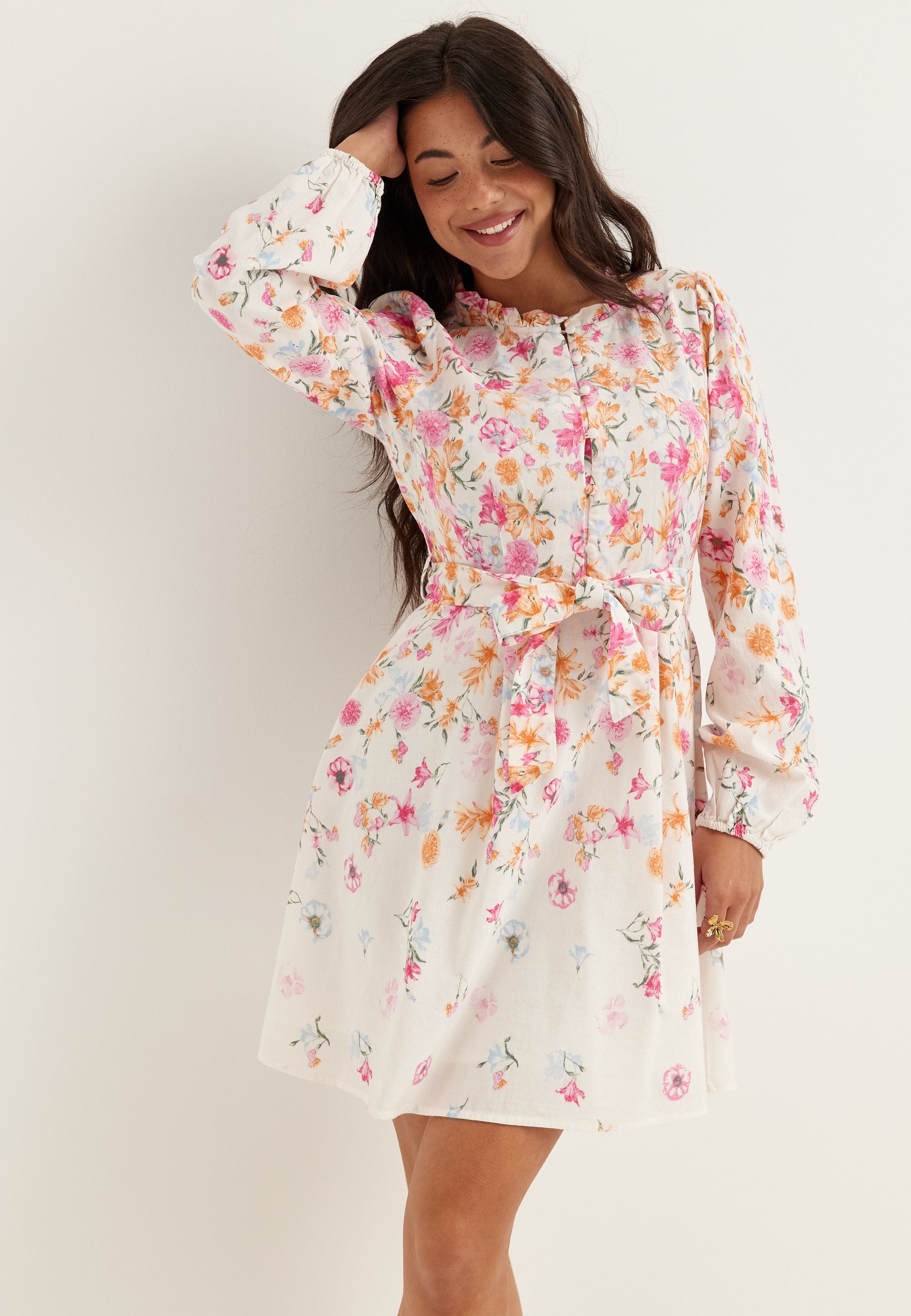 VILA Vielma O-neck L/S SHORT DRESS