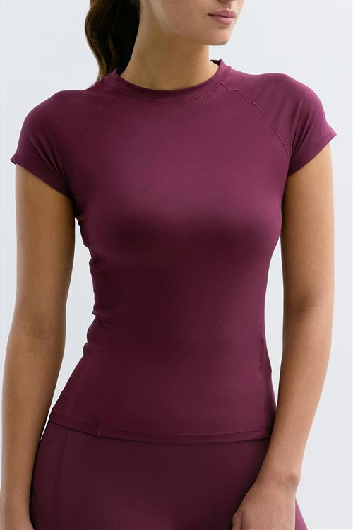 Gina Tricot - Soft yoga tee - Toppe - Rød - M - Dame