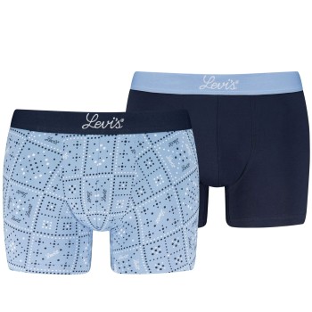 Levis 2P Boxer Briefs Cotton Patterned Marine/Blå bomuld X-Large Herre