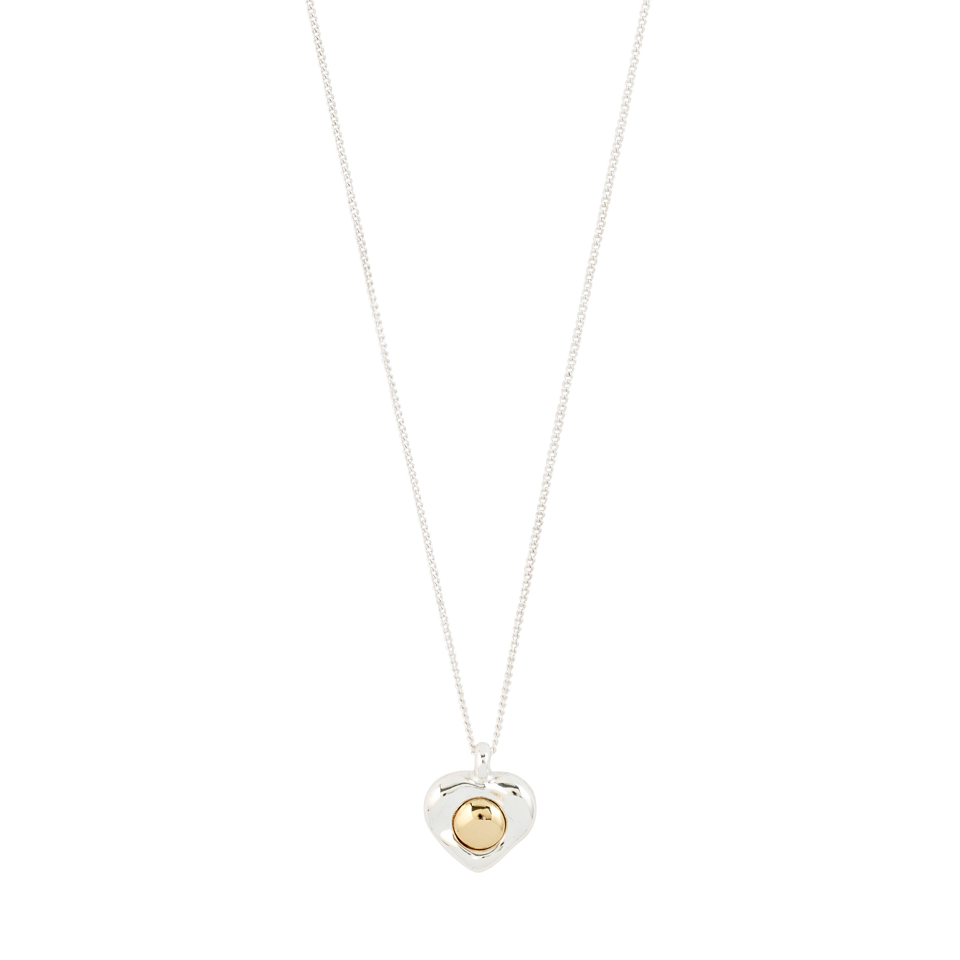 Pilgrim NOVA hjerte halskæde sølvbelagt