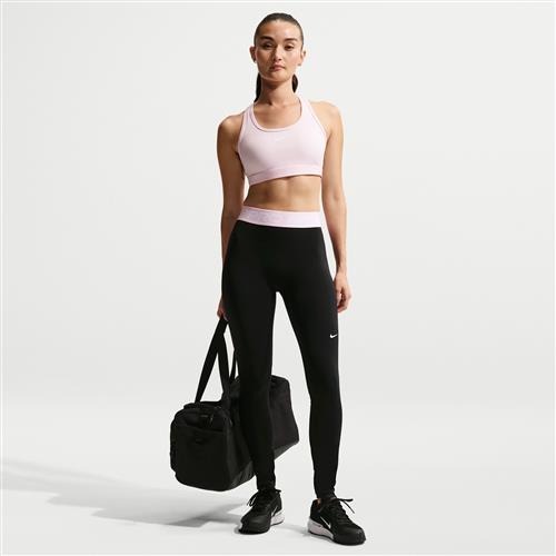Nike Pro-leggings i fuld længde med mellemhøj talje til kvinder - sort
