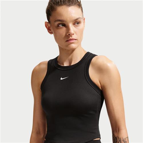 Kort Nike One Fitted Dri-FIT-tanktop til kvinder - sort