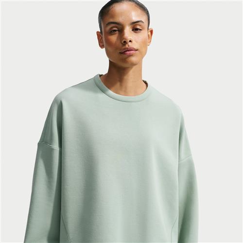 Oversized Nike 24.7 ImpossiblySoft Dri-FIT-top med rund hals til kvinder - grøn