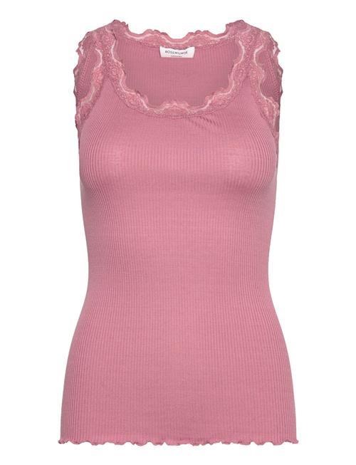 Rosemunde | Rwbabette Silk Sl U-Neck Long Lace Top | S